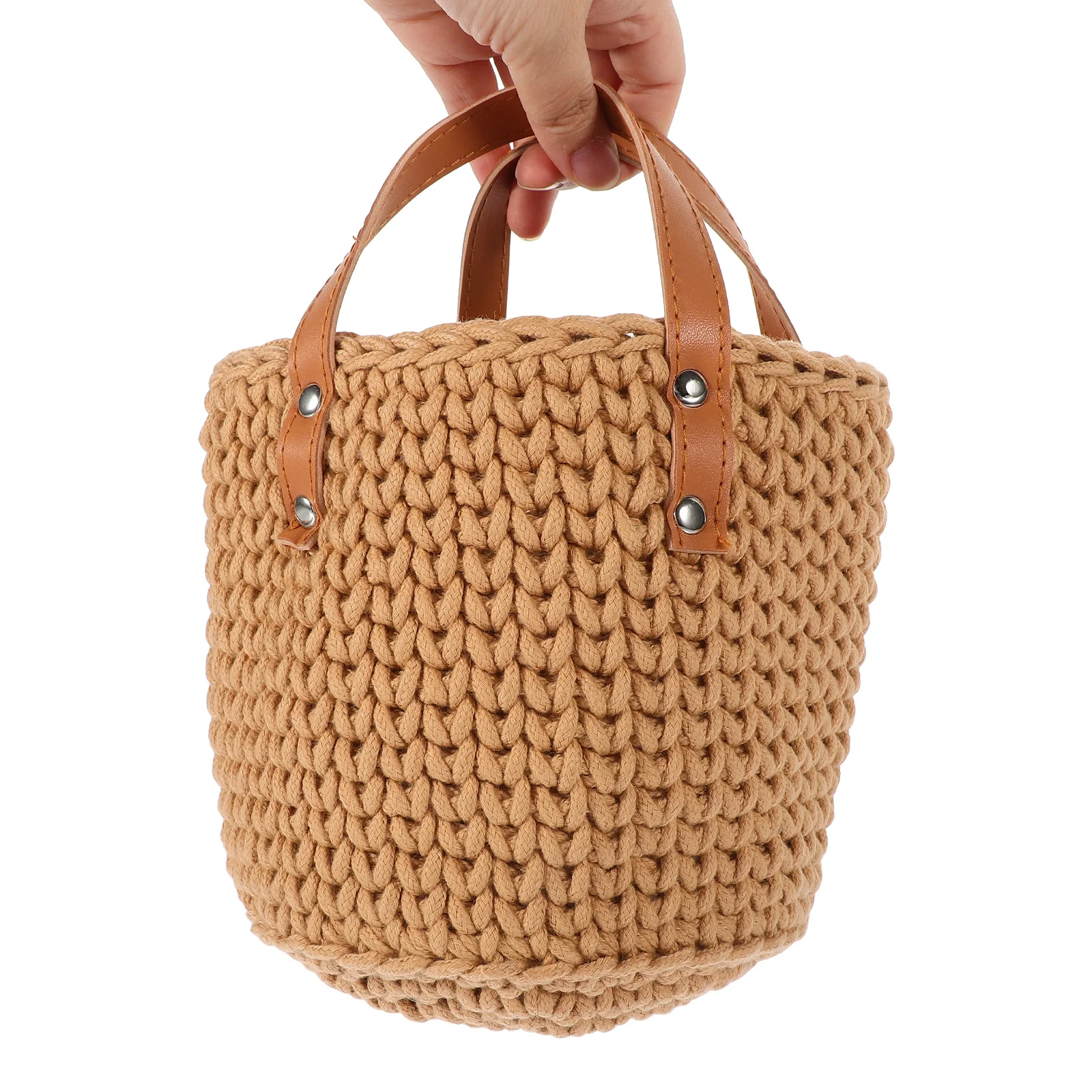Cotton Rope Woven Storage Basket Desktop Organizer PU Handle Natural Elegant Home Accessory Cotton Rope Basket
Cotton Rope Woven Storage Basket Desktop Organizer PU Handle Natural Elegant Home Accessory Cotton Rope Basket