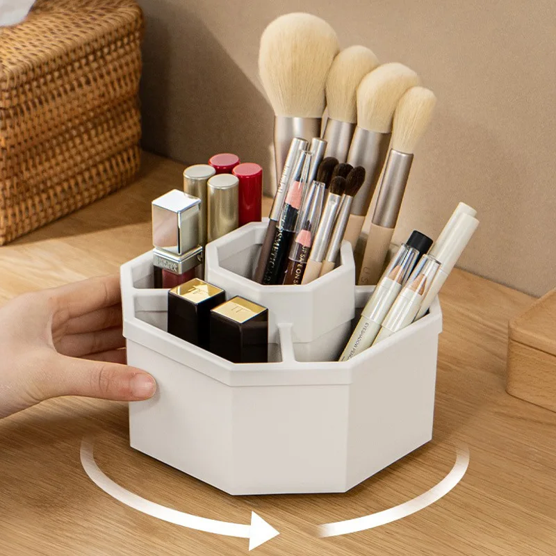 360° Rotated Desktop Storage Box Rotating Makeup Brush Holder Dustproof Cosmetic Storage Box Organizer for Vanity Dressing Table
360° Rotated Desktop Storage Box Rotating Makeup Brush Holder Dustproof Cosmetic Storage Box Organizer for Vanity Dressing Table