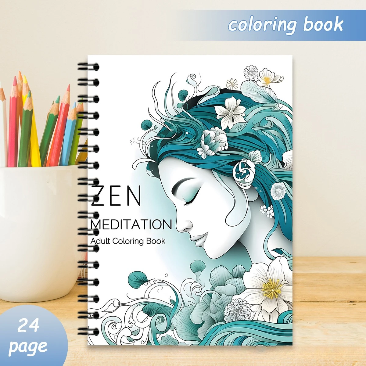 A4 Spiral Bound Meditation Coloring Book 24 Pages Peaceful Patterns for Adults Stress Relief Relaxation Gift
A4 Spiral Bound Meditation Coloring Book 24 Pages Peaceful Patterns for Adults Stress Relief Relaxation Gift