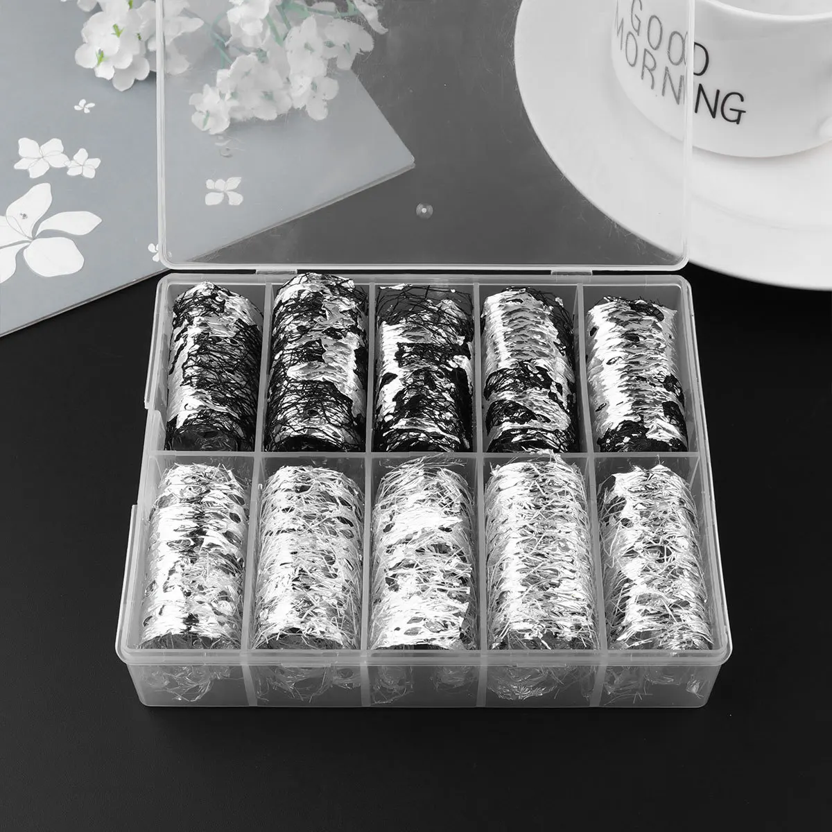 1 Box Gold Silver Foil Nail Stickers Mesh Design for Manicure Art Decoration Uv Gel Acrylic Polish Compatible Professional Home
1 Box Gold Silver Foil Nail Stickers Mesh Design for Manicure Art Decoration Uv Gel Acrylic Polish Compatible Professional Home