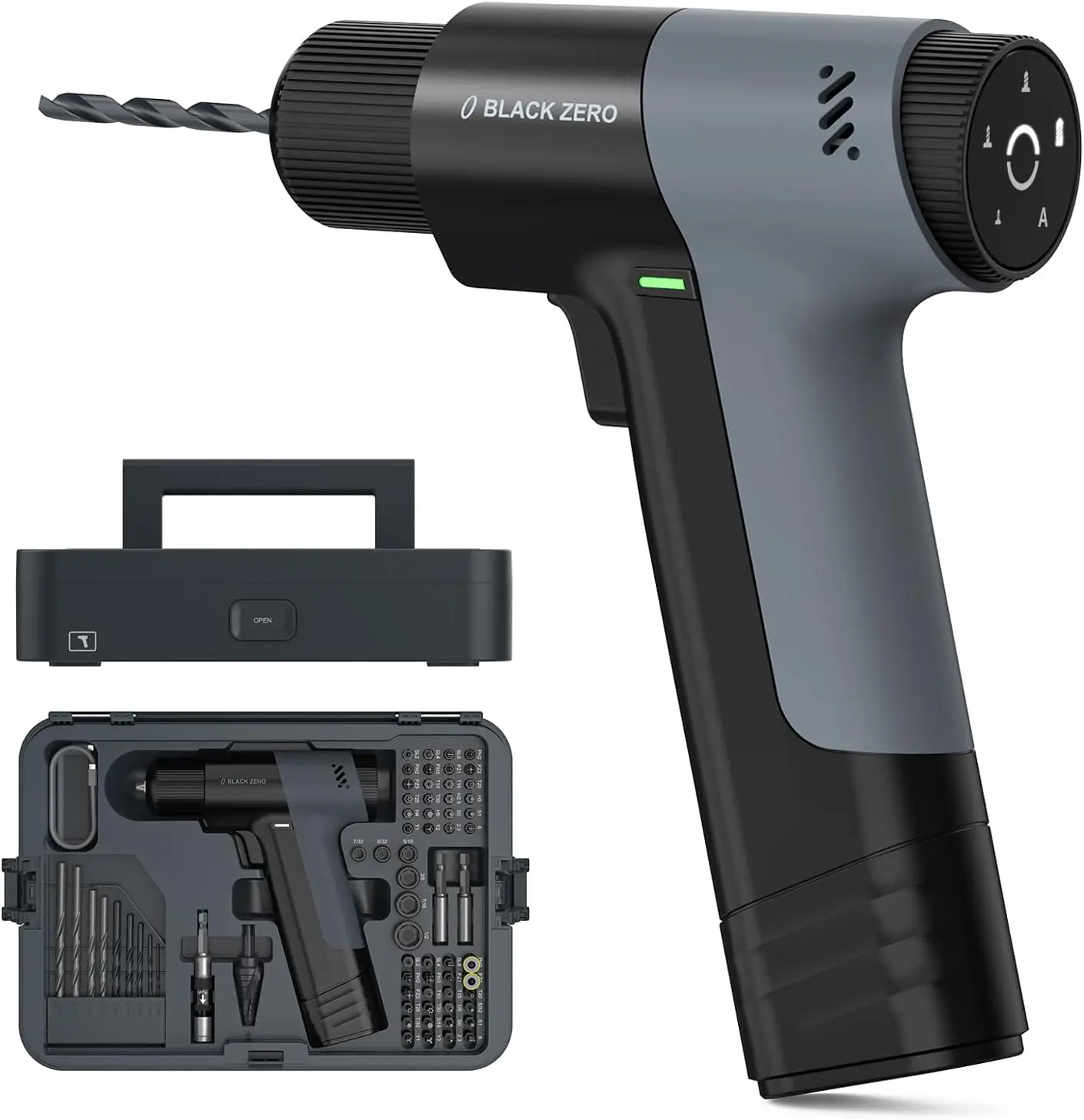 16.8V Max Smart Cordless Brushless Drill, Intelligent LED Screen, 5 Working Modes, Max Torque 60Nm, 1600mAh Battery, Type-C Char
16.8V Max Smart Cordless Brushless Drill, Intelligent LED Screen, 5 Working Modes, Max Torque 60Nm, 1600mAh Battery, Type-C Char