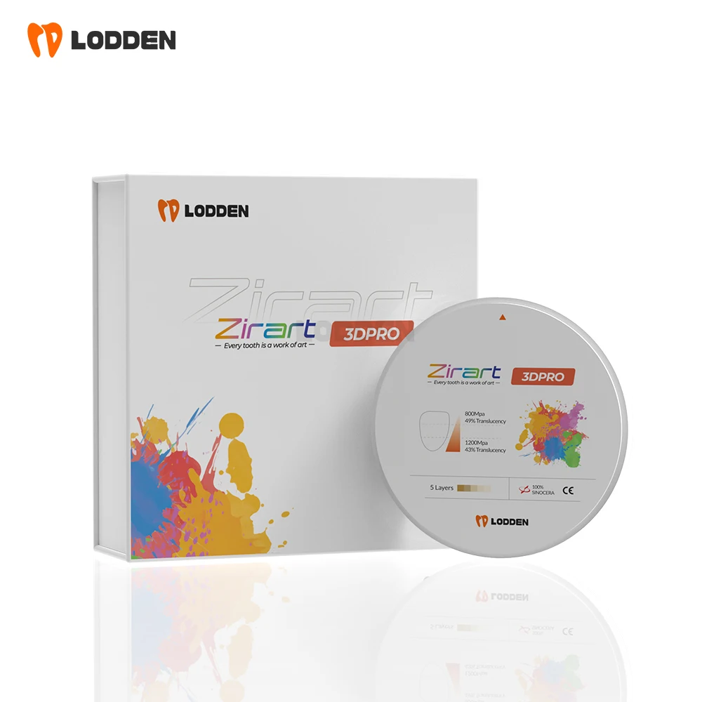 Lodden 3D Pro Multilayer Zirconia Blocks Dental Lab Materia 98mm CAD/CAM Roland Milling Machine
Lodden 3D Pro Multilayer Zirconia Blocks Dental Lab Materia 98mm CAD/CAM Roland Milling Machine