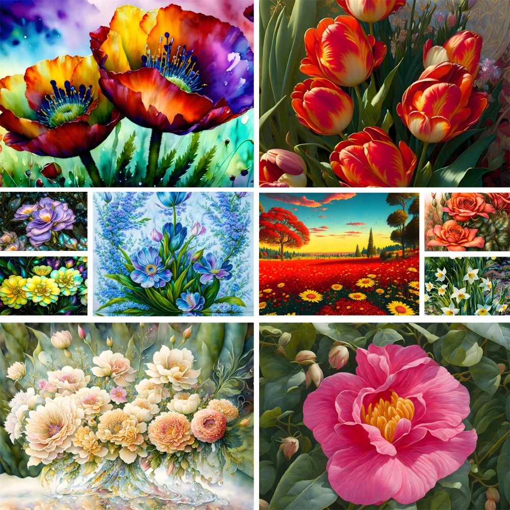 Flowers Tuilp Poppy Peony Printed Cross Stitch Embroidery Complete Kit Handmade Painting Craft Handiwork Counted Mulina Magic
Flowers Tuilp Poppy Peony Printed Cross Stitch Embroidery Complete Kit Handmade Painting Craft Handiwork Counted Mulina Magic