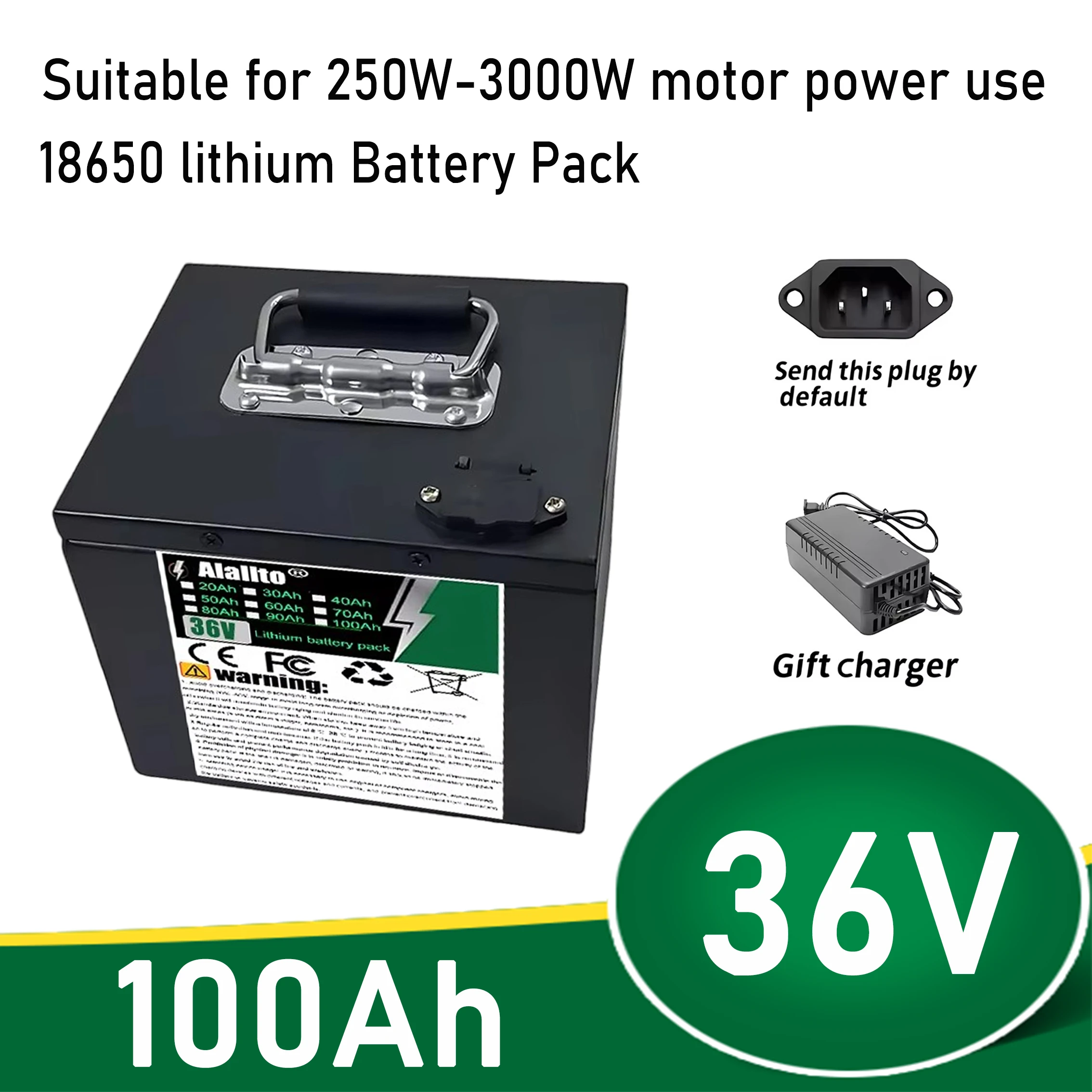 24V 20Ah-100Ah, 18650 lithium-ion battery, suitable for replacing batteries in 250-2000W motors
24V 20Ah-100Ah, 18650 lithium-ion battery, suitable for replacing batteries in 250-2000W motors