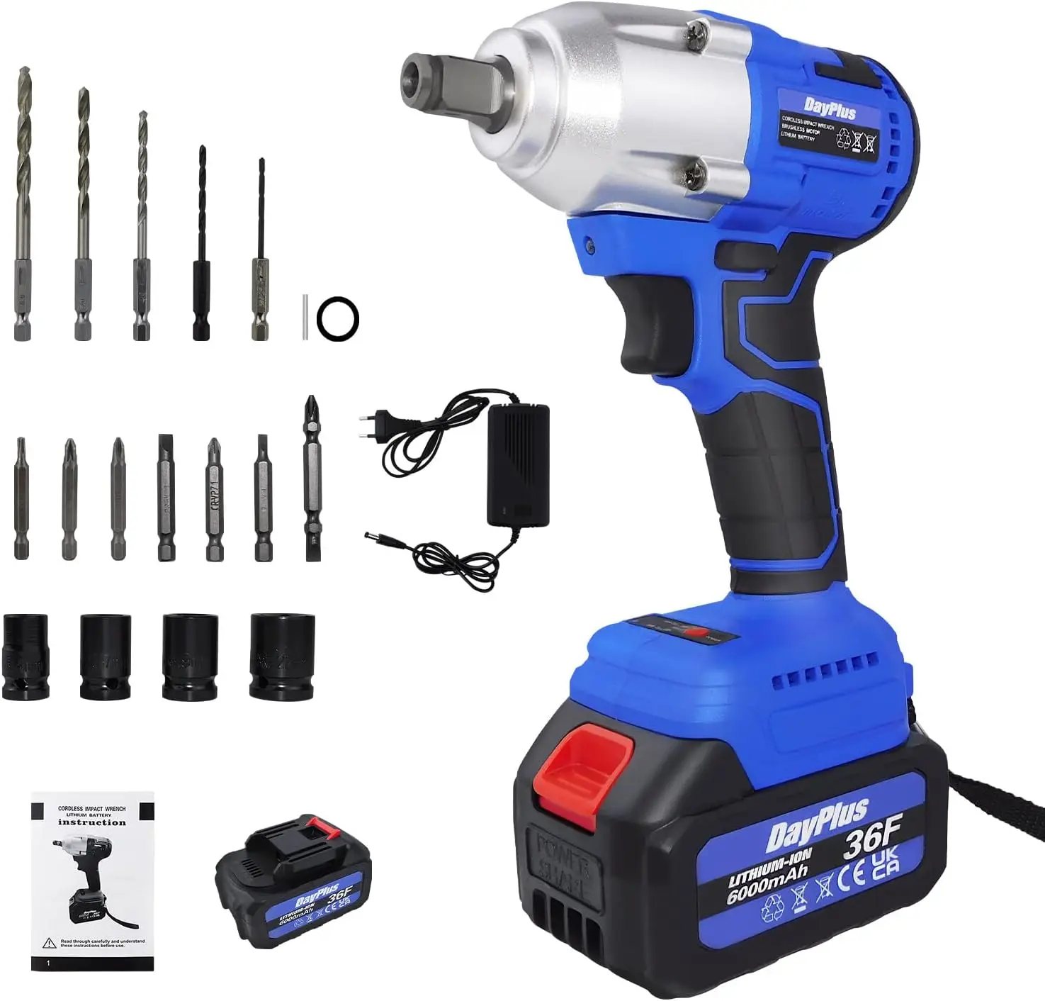 Professional 21V Cordless Impact Wrench Drill 3-IN-1 Brushless Car Repair Wheel Rattle Nut Gun 2300RPM No-load Speed Impact Dril
Professional 21V Cordless Impact Wrench Drill 3-IN-1 Brushless Car Repair Wheel Rattle Nut Gun 2300RPM No-load Speed Impact Dril