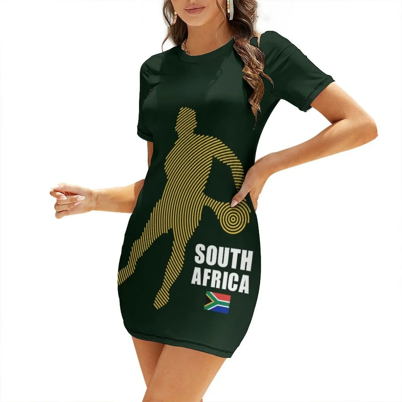South Africa Flag Rugby Player Short-Sleeved Dress Party dresses for women Long dress womens clothing Dress
South Africa Flag Rugby Player Short-Sleeved Dress Party dresses for women Long dress womens clothing Dress
