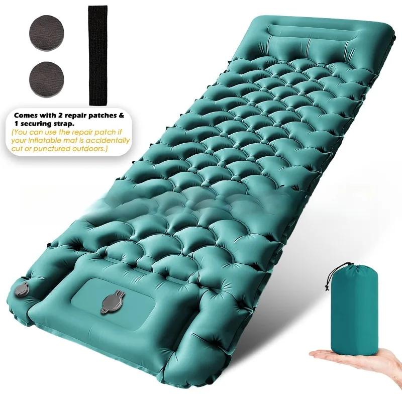 Camping Air Mattress With Built-in Head Cushion Self-serve Foot Inflation System Damage Restoration Patch Set rugged campsite uneven ground buffering for entry-level beginner campers camping
Camping Air Mattress With Built-in Head Cushion Self-serve Foot Inflation System Damage Restoration Patch Set rugged campsite uneven ground buffering for entry-level beginner campers camping