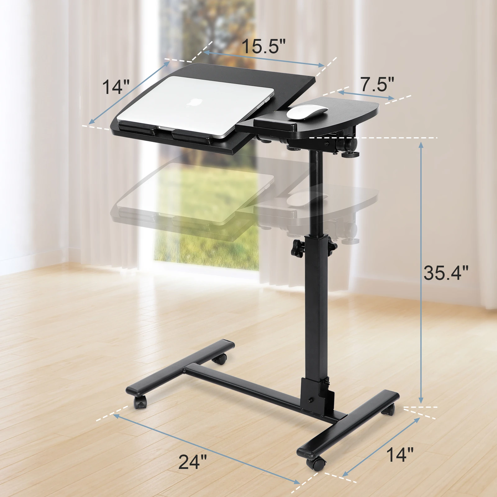 Adjustable Mobile Rolling Height Angle Laptop Sofa Desk Overbed Table Stand
Adjustable Mobile Rolling Height Angle Laptop Sofa Desk Overbed Table Stand
