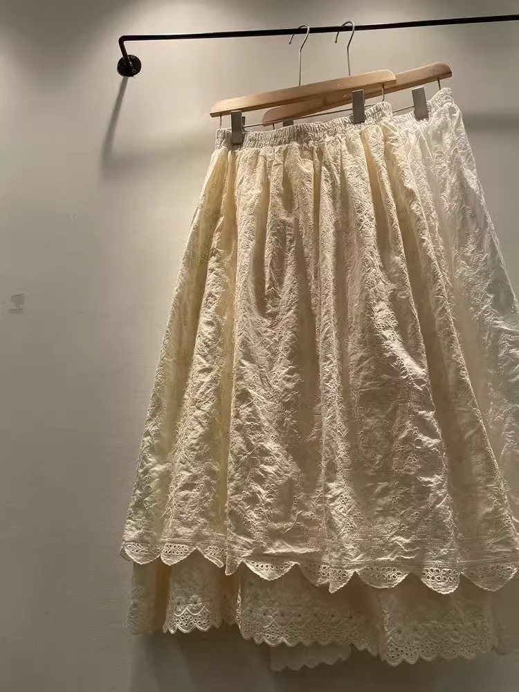 Mori kei, японские модные хлопковые белые, бежевые юбки трапециевидной формы с эластичной резинкой на талии для женщин, длинная юбка, милая одежда в стиле Лолиты
Mori kei, японские модные хлопковые белые, бежевые юбки трапециевидной формы с эластичной резинкой на талии для женщин, длинная юбка, милая одежда в стиле Лолиты