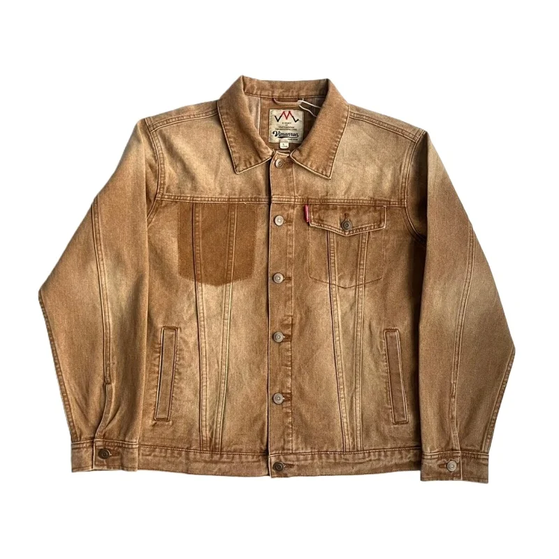 100% cotton spring and autumn new men's loose vintage denim jacket American made old denim jacket
100% cotton spring and autumn new men's loose vintage denim jacket American made old denim jacket