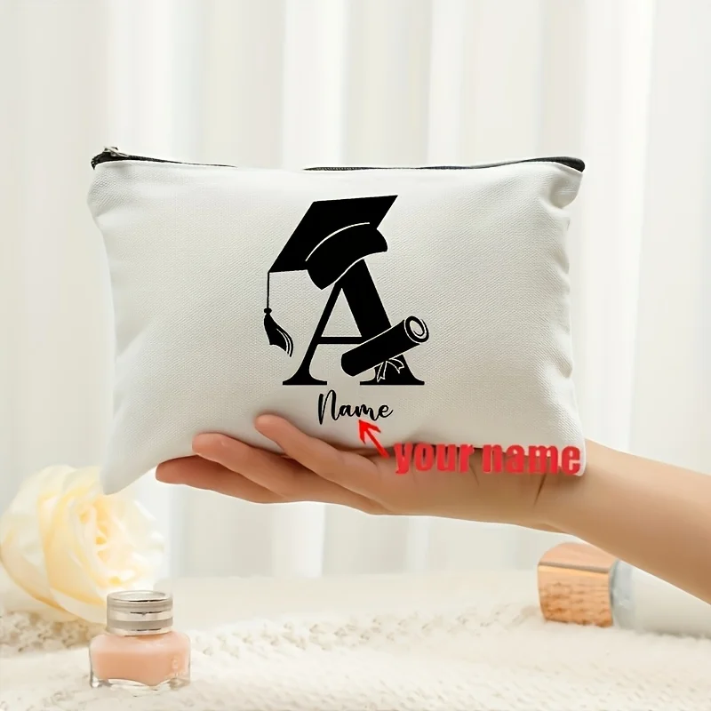 Personalized Custom Name/Initials/Text Makeup Bag Graduation Cap Design Suitable for Small Travel Organizer Graduation Gift
Personalized Custom Name/Initials/Text Makeup Bag Graduation Cap Design Suitable for Small Travel Organizer Graduation Gift