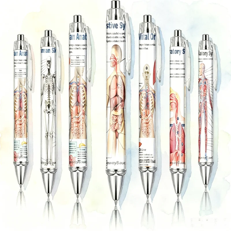 7Pcs Human Anatomy Printed Ballpoint Pens, Medical Signature Pens, Office Stationery, Knowledge & Health Themed, Random Styles
7Pcs Human Anatomy Printed Ballpoint Pens, Medical Signature Pens, Office Stationery, Knowledge & Health Themed, Random Styles