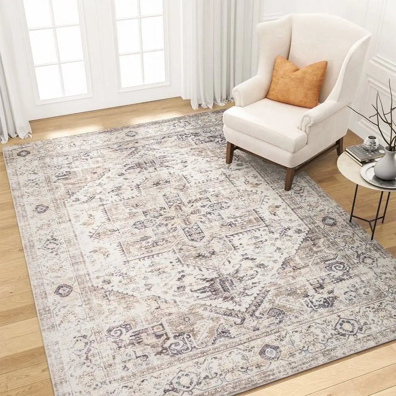 8'x10' Area Rugs for Living Room Washable Rug Vintage Medallion Living Room Rug Distressed Soft Carpet Large Area
8'x10' Area Rugs for Living Room Washable Rug Vintage Medallion Living Room Rug Distressed Soft Carpet Large Area