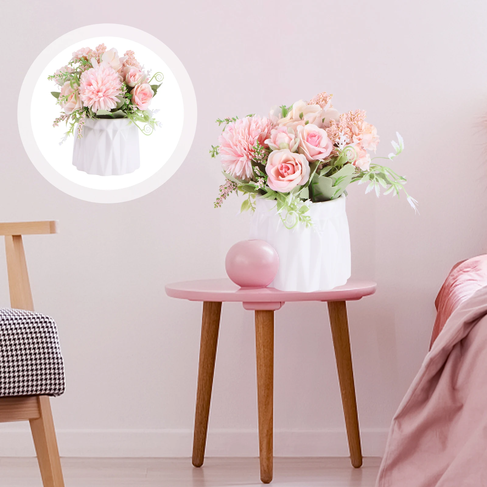 1Set Simulation Rose Flower Bonsai Decorative Artificial Flower for Home Desktop Bookshelf Living Room Decoration Pink
1Set Simulation Rose Flower Bonsai Decorative Artificial Flower for Home Desktop Bookshelf Living Room Decoration Pink