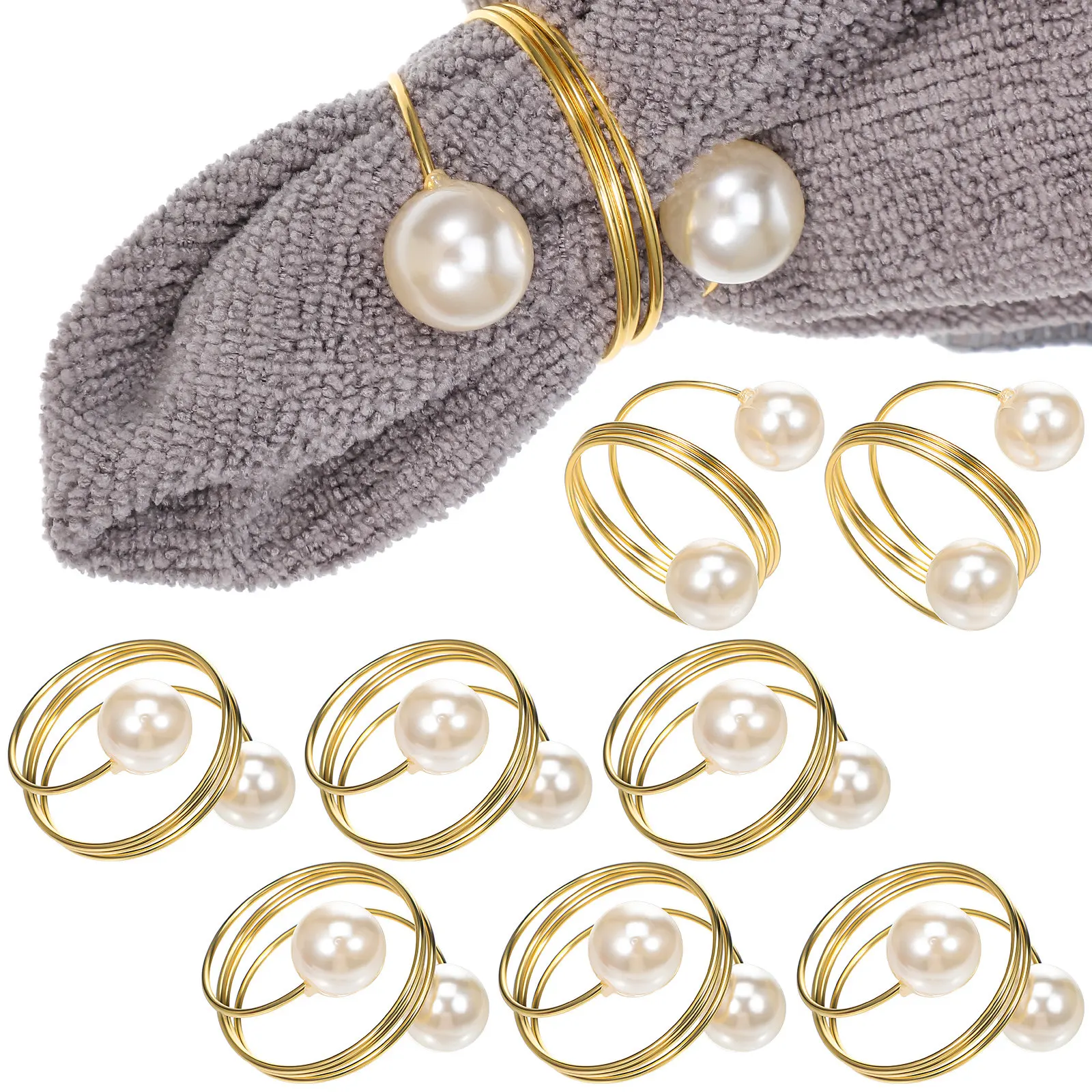 8Pcs Metal Napkin Rings Decorative Buckles Elegant Table Setting Accessories Beaded Design Wedding Dinner Party Decors
8Pcs Metal Napkin Rings Decorative Buckles Elegant Table Setting Accessories Beaded Design Wedding Dinner Party Decors