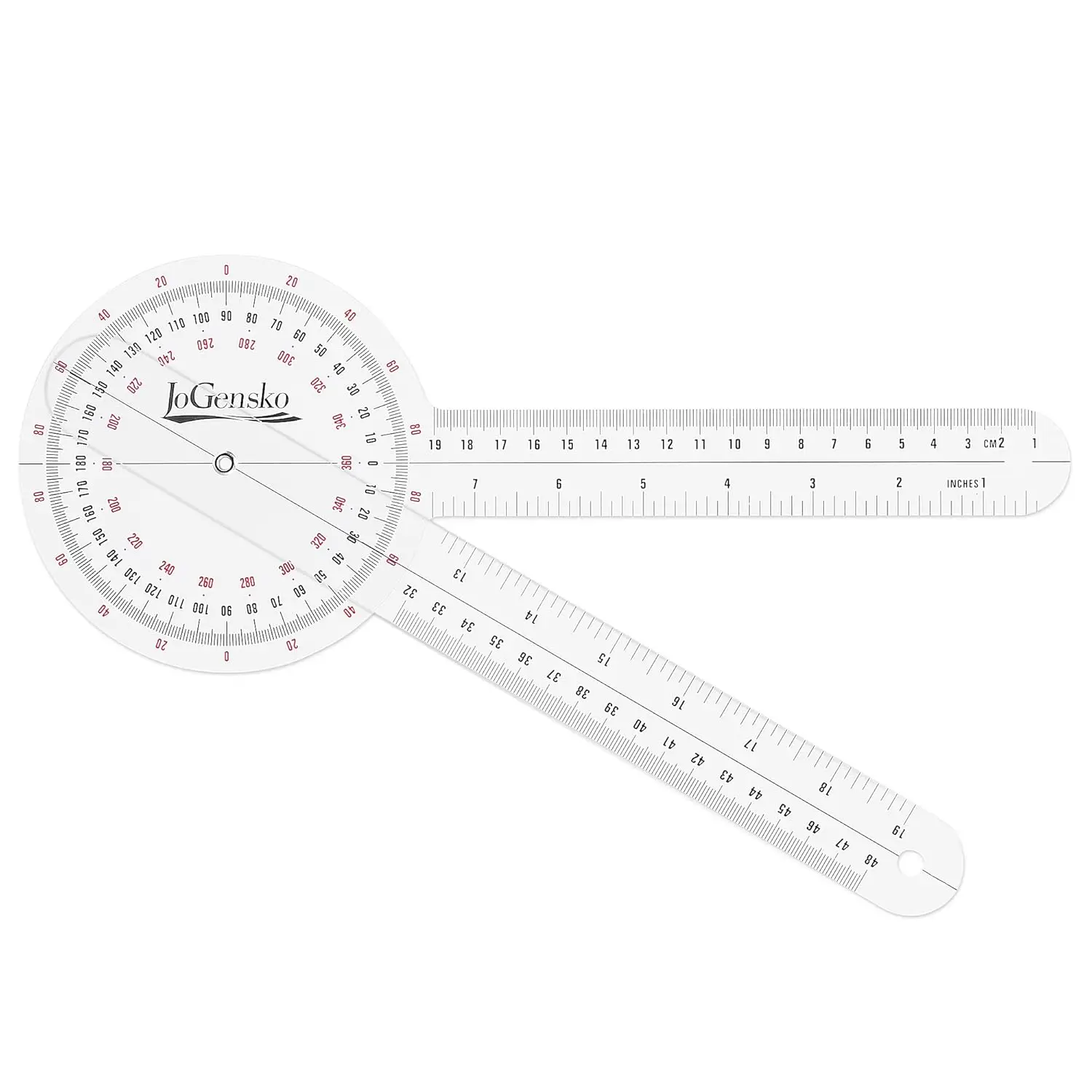 12 Inch Plastic Goniometer, 360 Degree Angle Protractor for Joint Range of Motion Measurement, Physical Therapy Tool for Knee, Elbow, Shoulder, Hip
12 Inch Plastic Goniometer, 360 Degree Angle Protractor for Joint Range of Motion Measurement, Physical Therapy Tool for Knee, Elbow, Shoulder, Hip