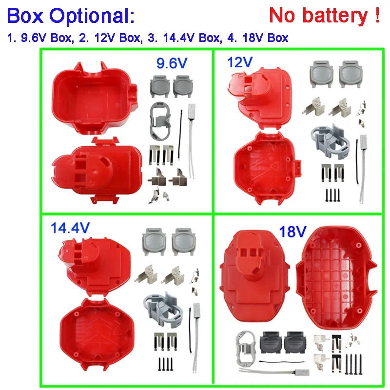 NI-CD NI-MH пластиковый чехол для аккумулятора для MAKITA 9,6 в, 12 В, 14,4 В, 18 в, корпусы для никель-кадмиевых, никель-металлогидридных элементов
NI-CD NI-MH пластиковый чехол для аккумулятора для MAKITA 9,6 в, 12 В, 14,4 В, 18 в, корпусы для никель-кадмиевых, никель-металлогидридных элементов