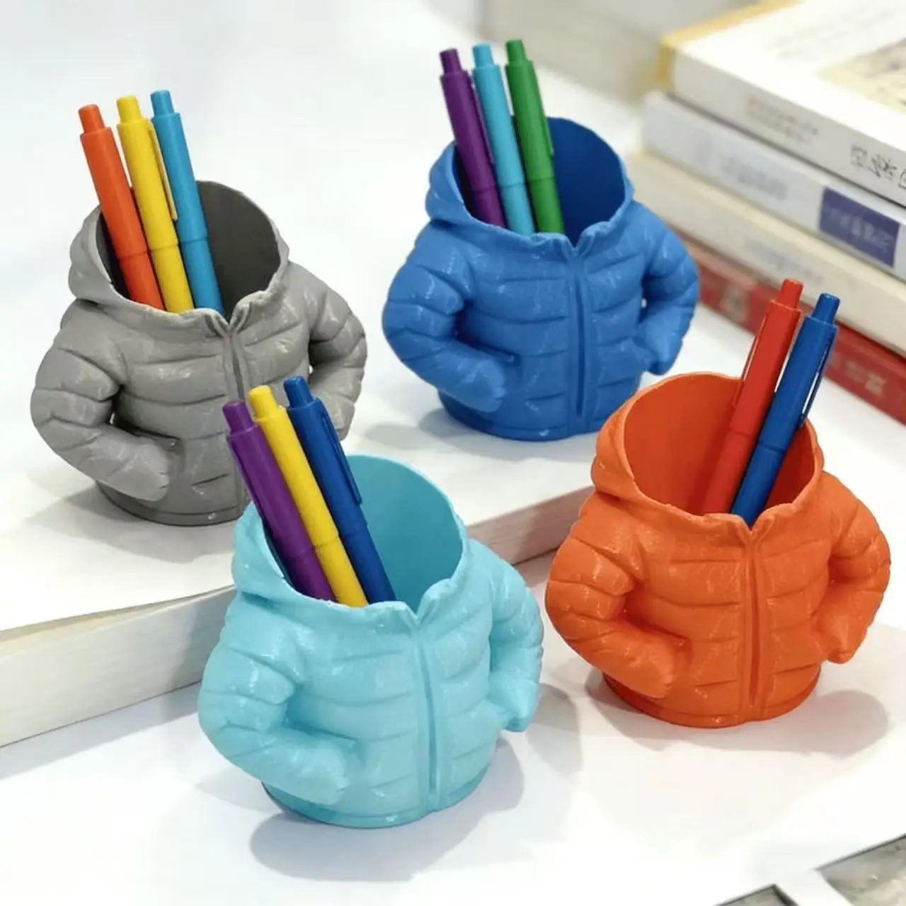3D Printed Pen Holder, Creative Down Jacket Style Desktop Cup for Office School, Novelty Coaster & Stationery Organizer
3D Printed Pen Holder, Creative Down Jacket Style Desktop Cup for Office School, Novelty Coaster & Stationery Organizer