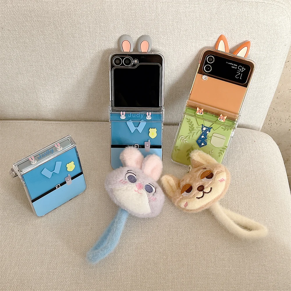 Чехол для телефона Zootopia с забавным кроликом и лисой для Samsung Galaxy Z Flip6 5 7 zflip5 4 3 ZFlip7 7FE с плюшевой подвеской и защитой Ca
Чехол для телефона Zootopia с забавным кроликом и лисой для Samsung Galaxy Z Flip6 5 7 zflip5 4 3 ZFlip7 7FE с плюшевой подвеской и защитой Ca