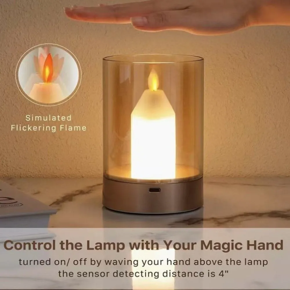 New Rechargeable Sensor LED Candle Light Dimmable Swinging Night Light Warm White Manual Mood Sensor LED Lamp Bedroom
New Rechargeable Sensor LED Candle Light Dimmable Swinging Night Light Warm White Manual Mood Sensor LED Lamp Bedroom