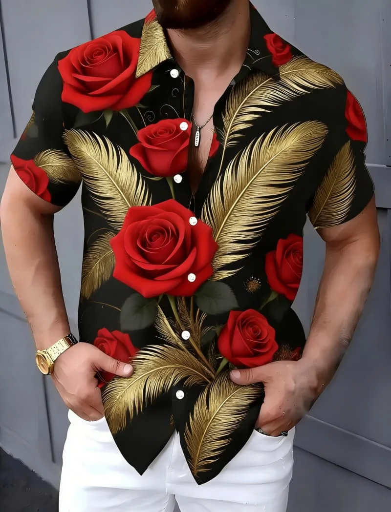 Men's Vintage Artistic Elegant Timeless Floral Print Short Sleeve Shirt Casual Fashion For Daily Commute And Vacation Styling
Men's Vintage Artistic Elegant Timeless Floral Print Short Sleeve Shirt Casual Fashion For Daily Commute And Vacation Styling