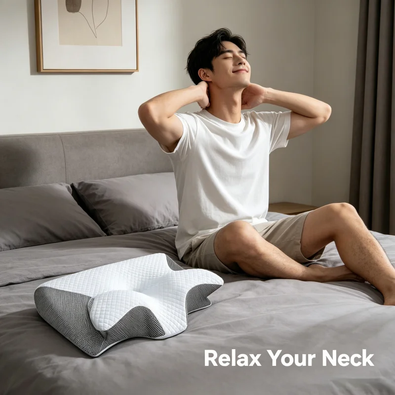 Neck Pain Relief Memory Foam Cervical Pillow Ergonomic Orthopedic Support for Side Back Stomach Sleepers Breathable Contour Bed
Neck Pain Relief Memory Foam Cervical Pillow Ergonomic Orthopedic Support for Side Back Stomach Sleepers Breathable Contour Bed