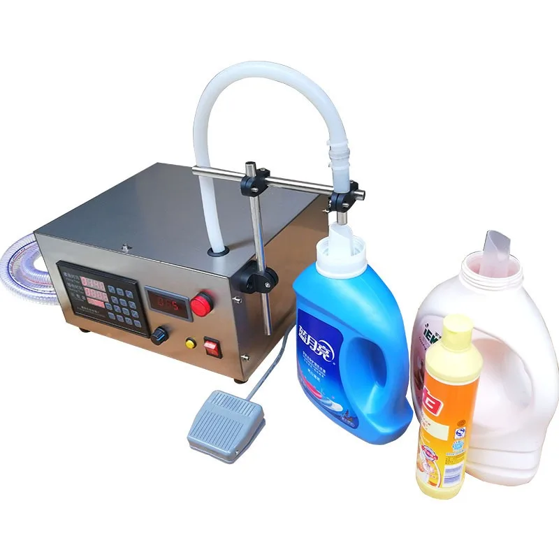 Small large flow liquid filling machine Baijiu edible oil laundry detergent detergent semi-automatic quantitative packaging
Small large flow liquid filling machine Baijiu edible oil laundry detergent detergent semi-automatic quantitative packaging
