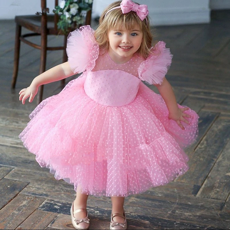 Tulle Lace Printing Lovely Fluffy Princess Flower Girl Dresses Wedding Party Ball First Communion Dresses Birthday Present
Tulle Lace Printing Lovely Fluffy Princess Flower Girl Dresses Wedding Party Ball First Communion Dresses Birthday Present