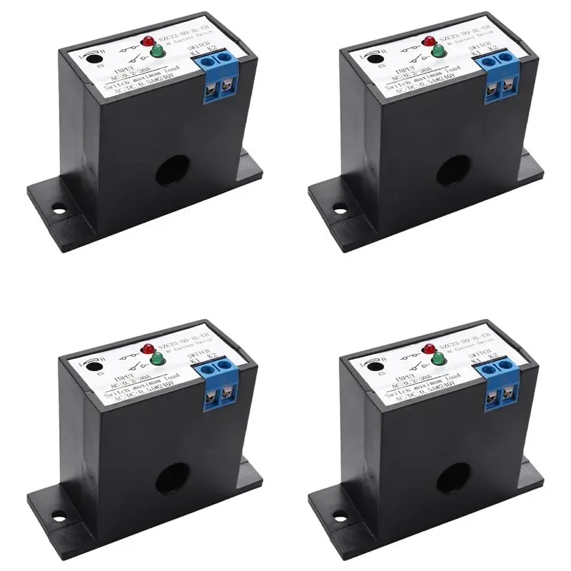 A72Z 4X Current Mutual Inductance Switch SZC23-NO-AL-CH Normally Open Current Detection Switch For AC Current Monitoring
