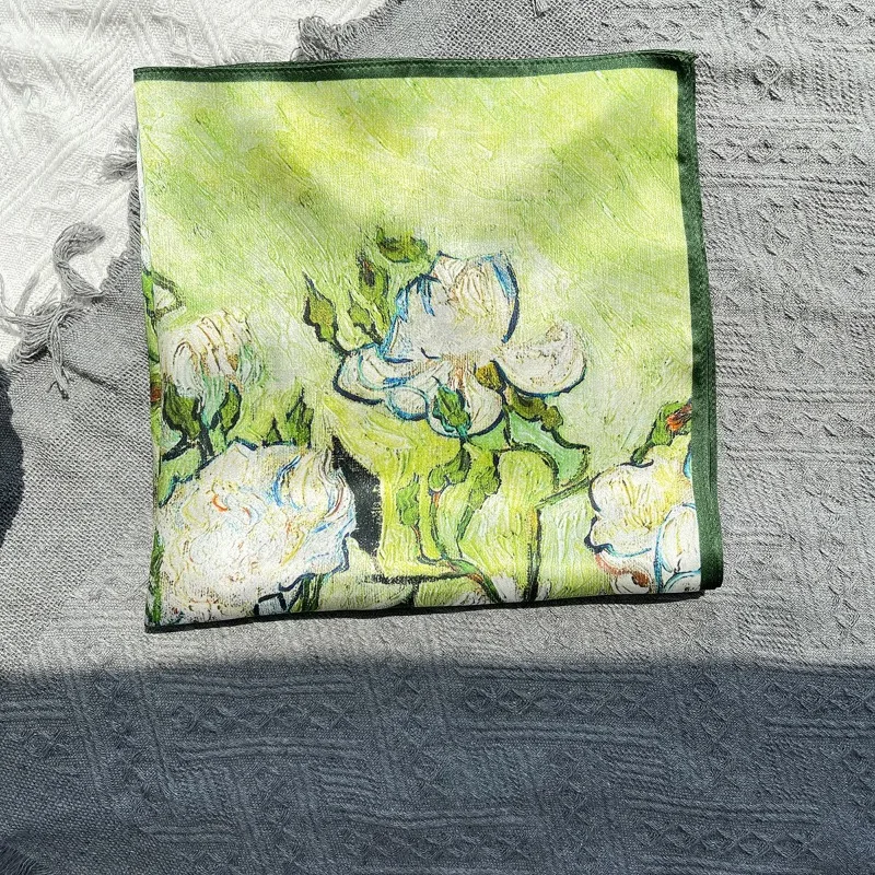 100% Mulberry Silk Floral Art Square Scarf Elegant Neck Band Hair Ribbon Bag Decoration Female All Season Daily Accessory
100% Mulberry Silk Floral Art Square Scarf Elegant Neck Band Hair Ribbon Bag Decoration Female All Season Daily Accessory