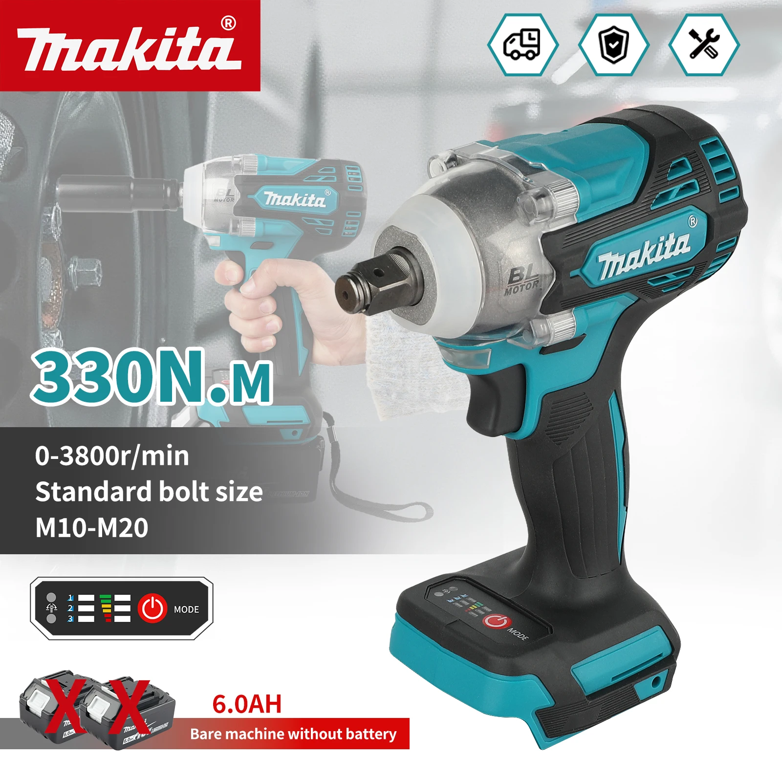 Makita DTW300 Multi-purpose Impact Wrench Ideal for Tire Replacement, Machinery and Steel Structure Installation tools
Makita DTW300 Multi-purpose Impact Wrench Ideal for Tire Replacement, Machinery and Steel Structure Installation tools