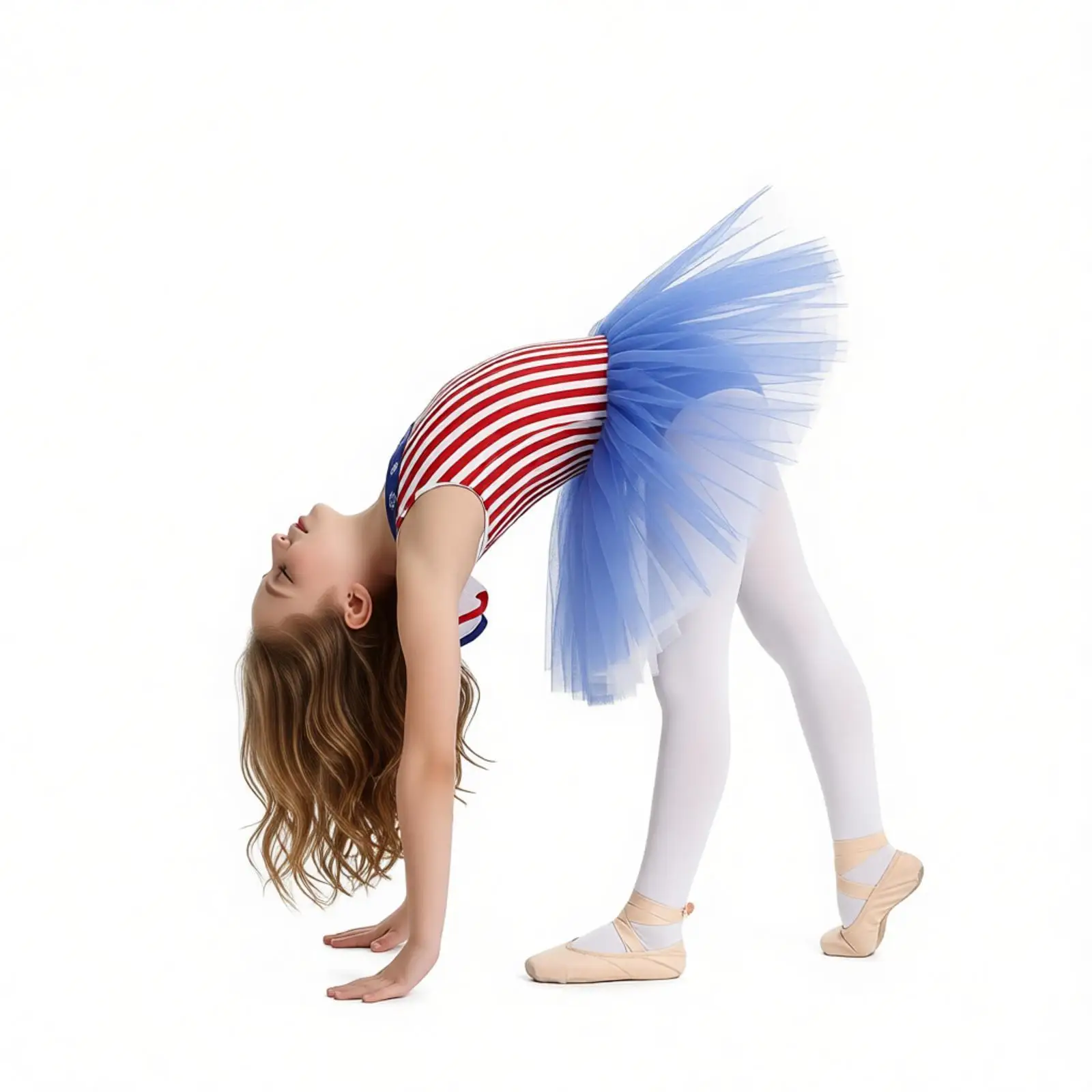 America Flag Costume Ruffled Sleeve Ballet Dance Leotard Tulle Dress USA Independence Day Carnival Holiday Patriotic Performance
America Flag Costume Ruffled Sleeve Ballet Dance Leotard Tulle Dress USA Independence Day Carnival Holiday Patriotic Performance