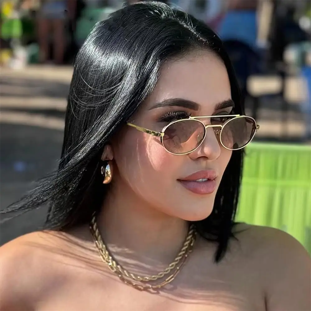 Classic Small Steampunk Sunglasses Metal Frame Oval Punk Eyewear Luxury Brand UV400 Sun Glasses for Women
Classic Small Steampunk Sunglasses Metal Frame Oval Punk Eyewear Luxury Brand UV400 Sun Glasses for Women