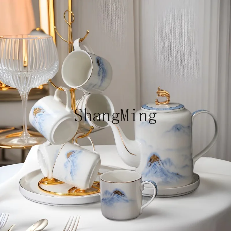 CL ceramic water set set, cold kettle with teacup set, high temperature resistant household living room national style tea set
CL ceramic water set set, cold kettle with teacup set, high temperature resistant household living room national style tea set