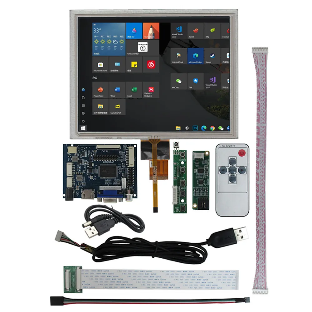 8-дюймовый IPS LCD-экран с соотношением сторон 4:3, HDMI-совместимый, с поддержкой VGA и AV, плата управления драйверами, дигитайзер для Raspberry Pi, комплект для монитора ПК
8-дюймовый IPS LCD-экран с соотношением сторон 4:3, HDMI-совместимый, с поддержкой VGA и AV, плата управления драйверами, дигитайзер для Raspberry Pi, комплект для монитора ПК