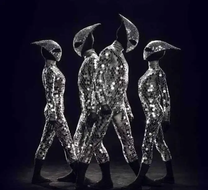 Space Alien Mirror Costumes Night Club Dance Costumes Shiny Men Costumes Stage Perform
Space Alien Mirror Costumes Night Club Dance Costumes Shiny Men Costumes Stage Perform