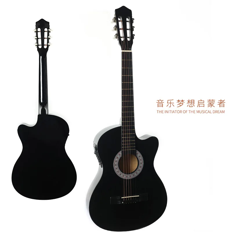 38 Inch Electric Acoustic Ballad Missing Corner Adult Student Wooden Steel String Beginner Practice Full Linden Plug-in Guitar
38 Inch Electric Acoustic Ballad Missing Corner Adult Student Wooden Steel String Beginner Practice Full Linden Plug-in Guitar
