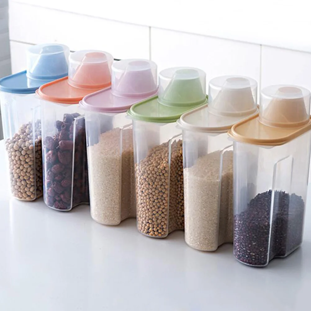 2 .5L Grain Storage Tank Cereal friendly Plastic Sealed Can Transparent Moisture proof Kitchen Food Storage
2 .5L Grain Storage Tank Cereal friendly Plastic Sealed Can Transparent Moisture proof Kitchen Food Storage