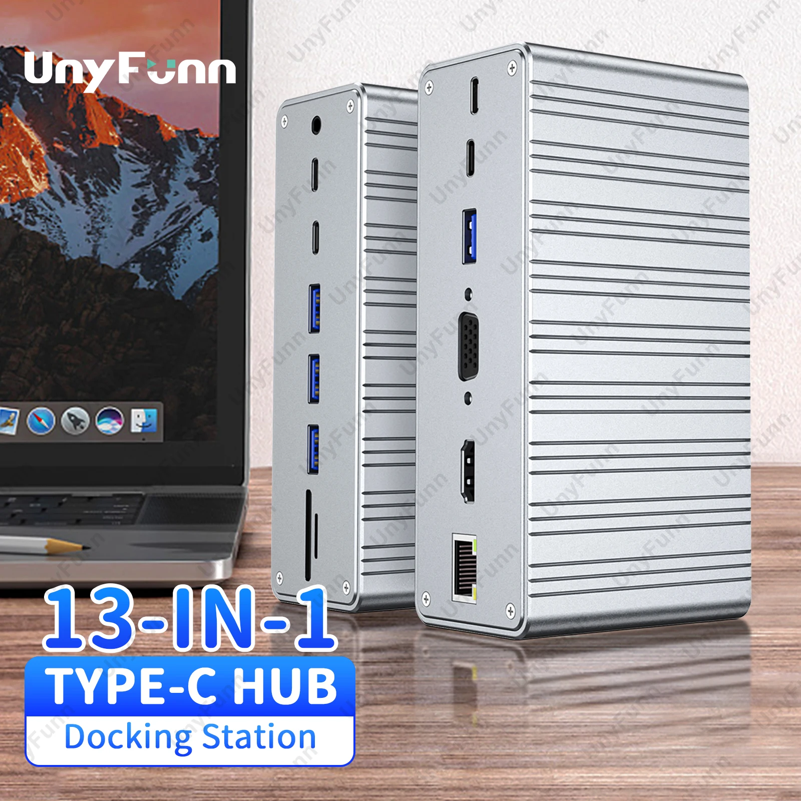 Док-станция 13в1 типа C, многопортовый адаптер 4K HDTV VGA, быстрая зарядка PD, Ethernet, аудио, SD, TF, кард-ридер для Mac, ноутбука, iPad
Док-станция 13в1 типа C, многопортовый адаптер 4K HDTV VGA, быстрая зарядка PD, Ethernet, аудио, SD, TF, кард-ридер для Mac, ноутбука, iPad