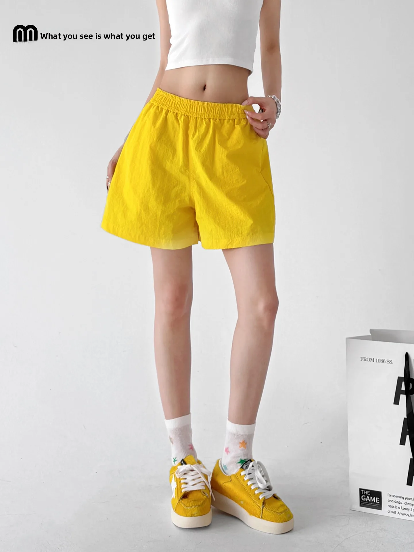 Summer 2026 Women's Yellow Casual Loose Fit Five-Quarter Length Shorts High Waist Wide Leg Pants Comfortable Home Wear
Summer 2026 Women's Yellow Casual Loose Fit Five-Quarter Length Shorts High Waist Wide Leg Pants Comfortable Home Wear