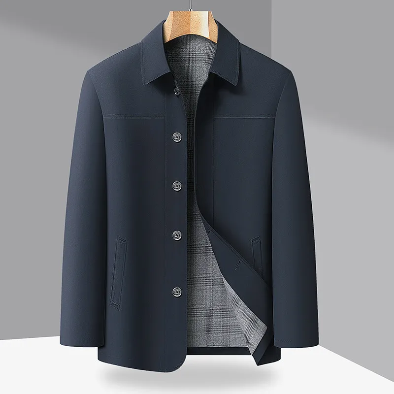 High Quality Middle Aged Men Stylish Jacket Loose Casual Single Button Closure For Spring And Autumn Outwear
High Quality Middle Aged Men Stylish Jacket Loose Casual Single Button Closure For Spring And Autumn Outwear