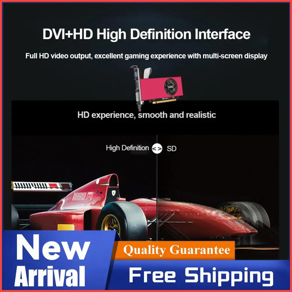 GT740 Graphics Card PCI-E 2.0 16X 4GB Low Profile Video Card DDR5 Computer Graphics Card HDMI-Compatible Interface 128 Bit