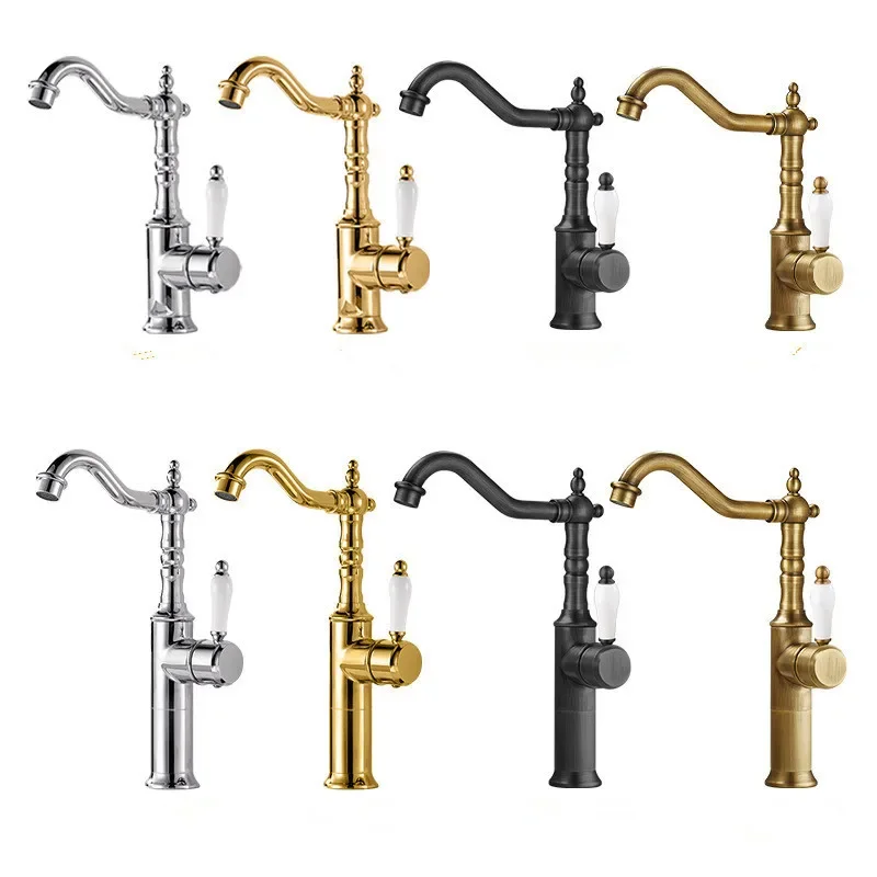Antique Bronze Basin faucet Gold bathroom faucet Deck Mounted Black Kitchen sink tap Hot Cold Chrome basin Tap Brass
Antique Bronze Basin faucet Gold bathroom faucet Deck Mounted Black Kitchen sink tap Hot Cold Chrome basin Tap Brass