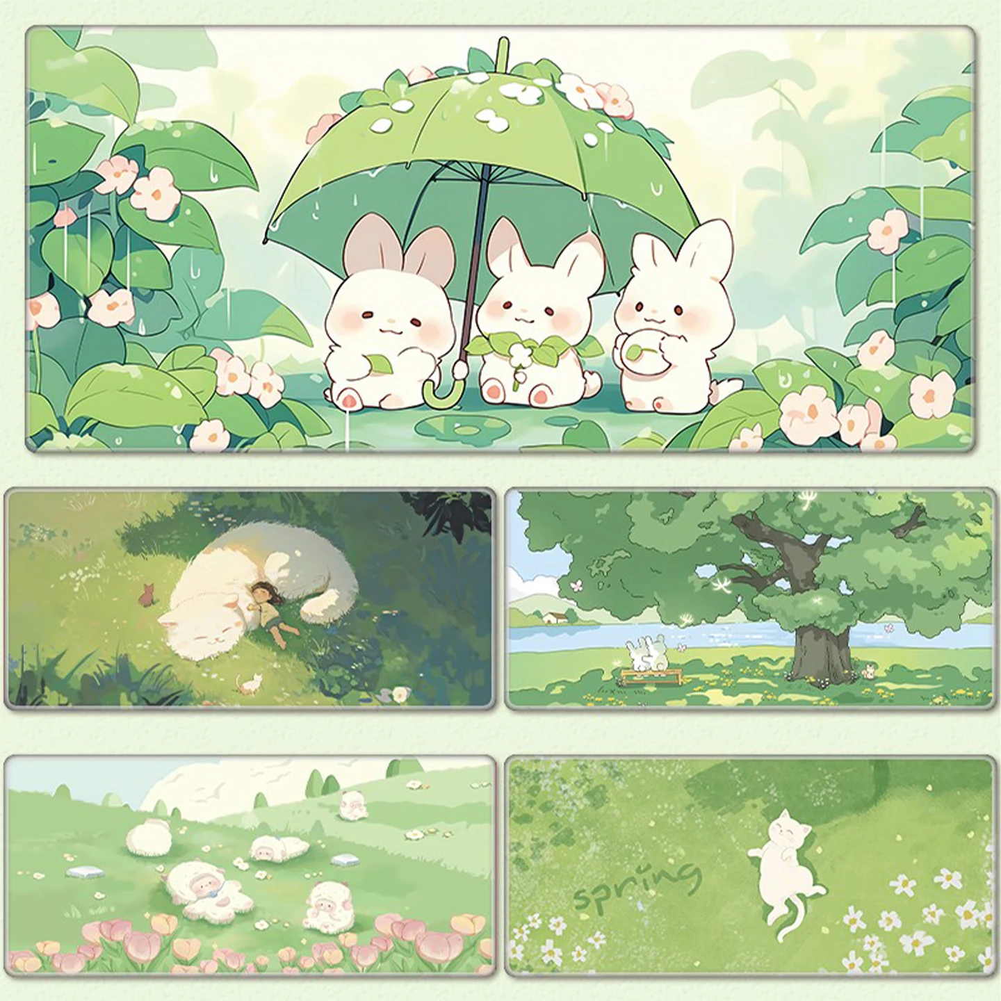 Зеленый эстетический коврик для мыши — милый настольный коврик XXL для девочек, нескользящая поверхность клавиатуры для офиса и дома, успокаивающий пастельный дизайн 
Зеленый эстетический коврик для мыши — милый настольный коврик XXL для девочек, нескользящая поверхность клавиатуры для офиса и дома, успокаивающий пастельный дизайн