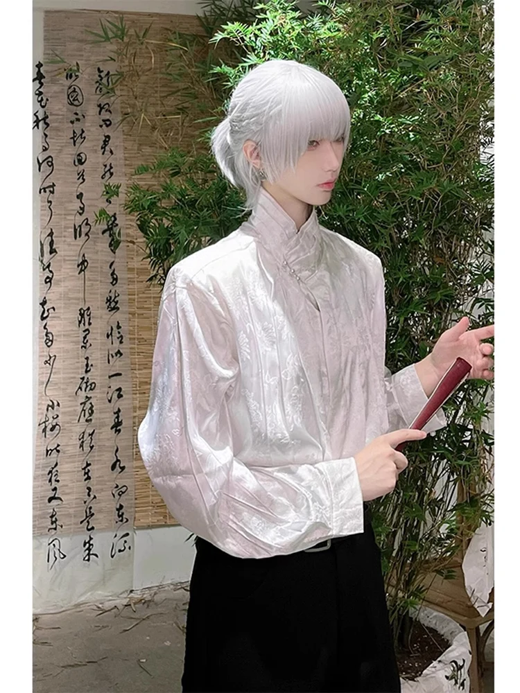 New Chinese Sle Men's irt National Sle High-End Tang Hanfu Stand Collar Retro Silk Long Sve Spring Autumn Top
New Chinese Sle Men's irt National Sle High-End Tang Hanfu Stand Collar Retro Silk Long Sve Spring Autumn Top