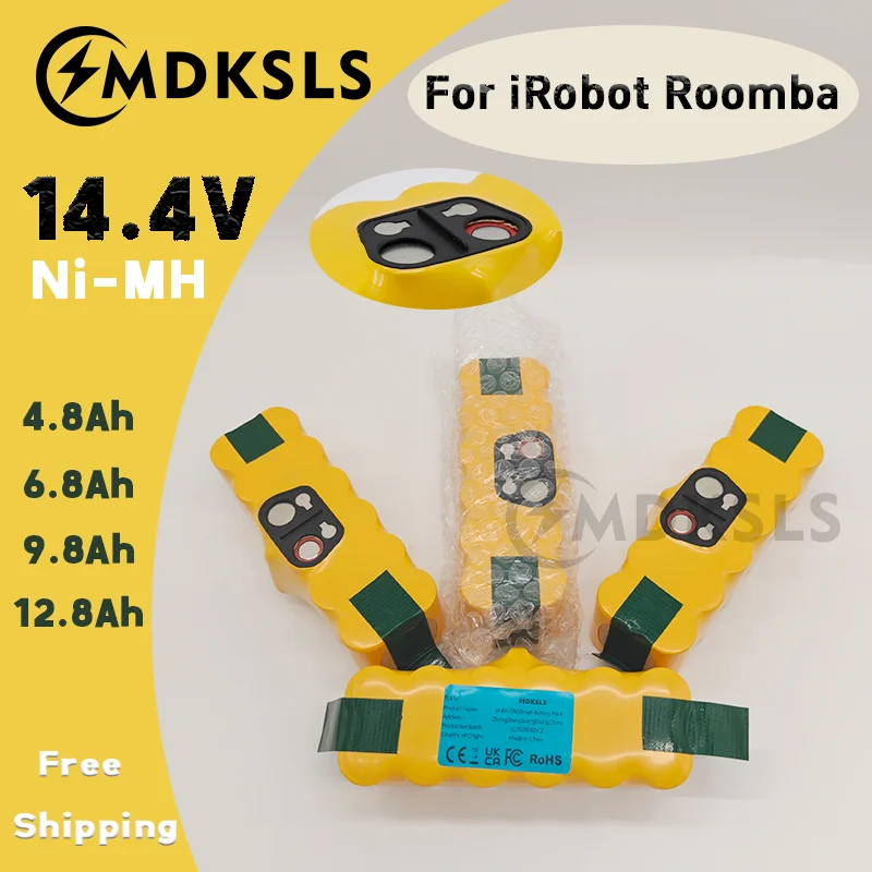MDKSLS 4800-12800mAh Battery 14.4V for iRobot 500 600 700 800 900 Series Battery for iRobot Roomba 14.4V 620 650 770 780 580
MDKSLS 4800-12800mAh Battery 14.4V for iRobot 500 600 700 800 900 Series Battery for iRobot Roomba 14.4V 620 650 770 780 580