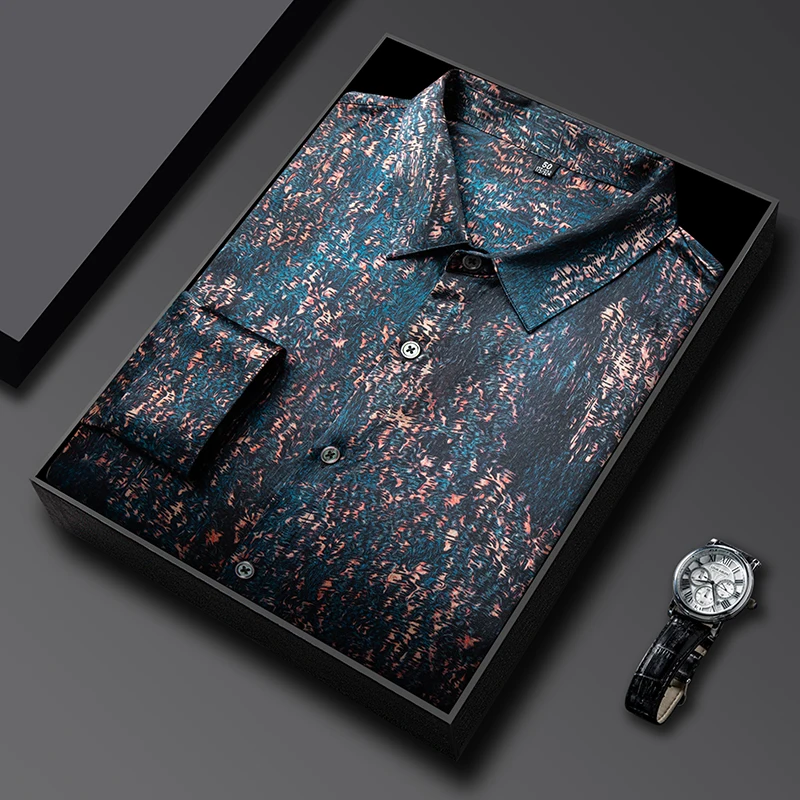 Vintage Print Luxurious Shirts For Men Long Sleeve Silk Blends Summer Coolness Quality Soft Comfortable Casual Camisas De Hombre
Vintage Print Luxurious Shirts For Men Long Sleeve Silk Blends Summer Coolness Quality Soft Comfortable Casual Camisas De Hombre