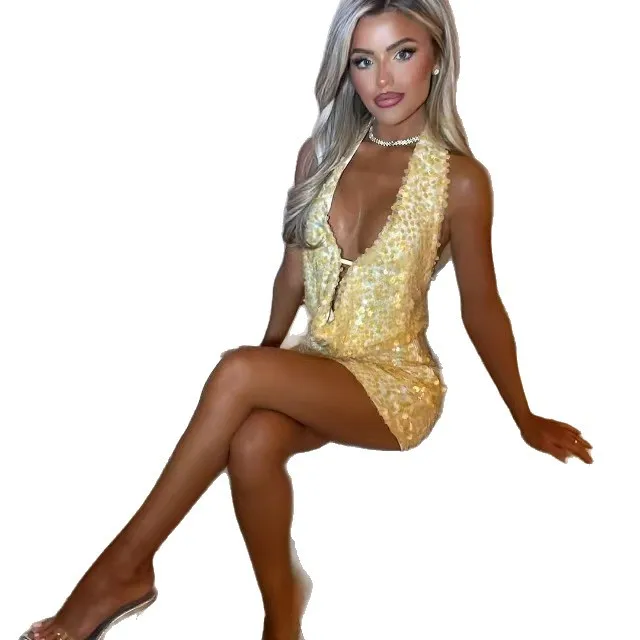 Female 2026 Summer Chic Night Set Women Backless Sleeveless Low Cut Vest Hip Package Skirt Sequin Halter Skirts Set Outfit Lady
Female 2026 Summer Chic Night Set Women Backless Sleeveless Low Cut Vest Hip Package Skirt Sequin Halter Skirts Set Outfit Lady