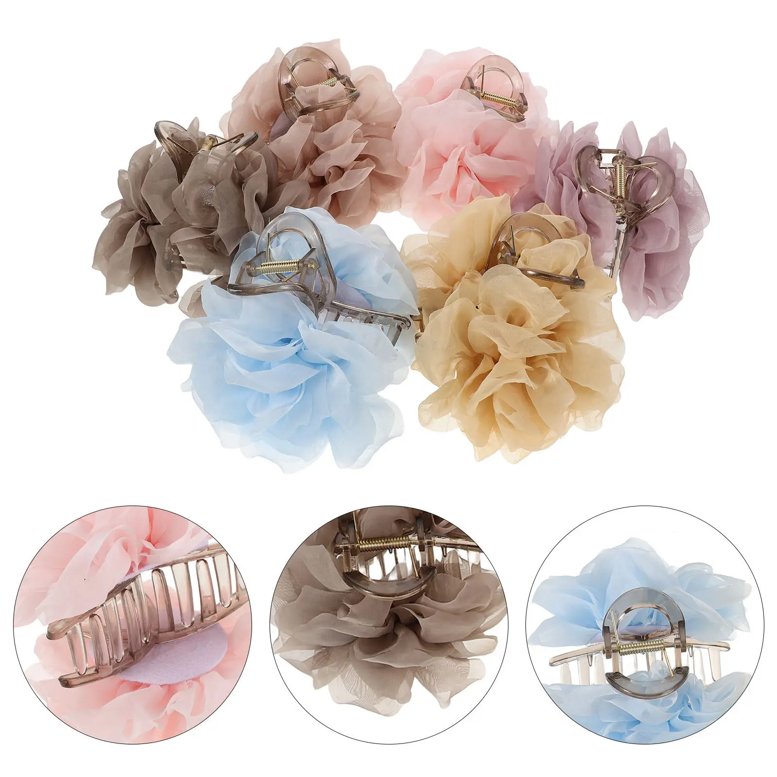 6Pcs Floral Hair Claws for Women Colorful Clips Set Pastel Colors Secure Hold Ponytail Bun Styling Decorative Hair
6Pcs Floral Hair Claws for Women Colorful Clips Set Pastel Colors Secure Hold Ponytail Bun Styling Decorative Hair