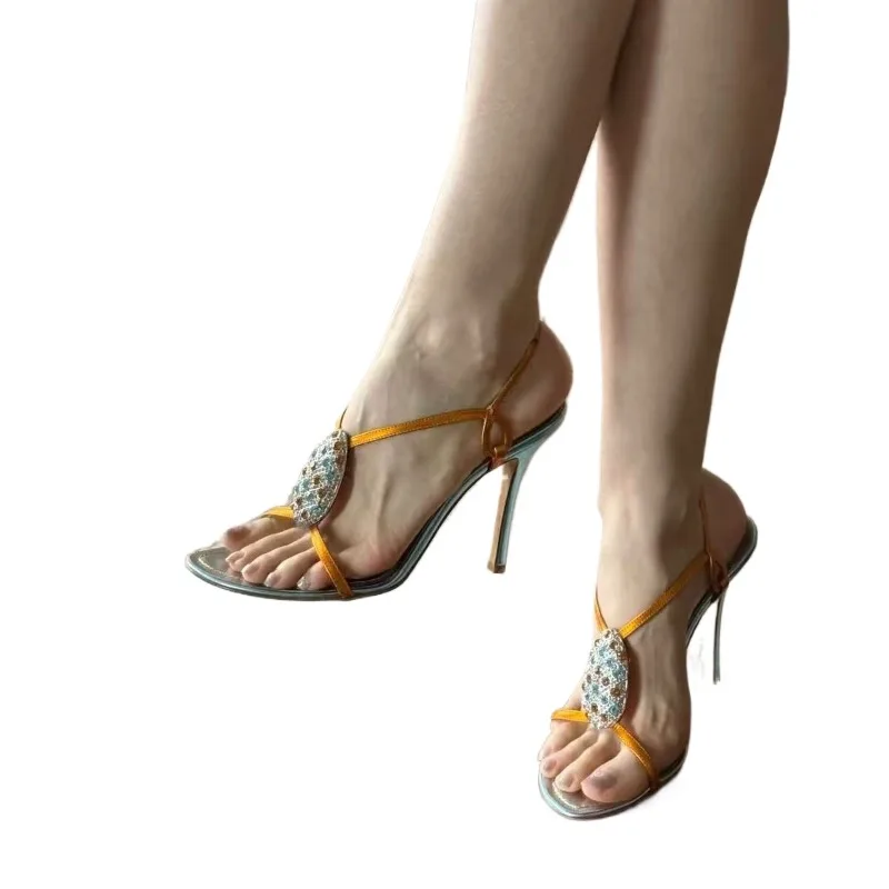 Women's Sandals 2026 Summer Rhinestone Open-toed Sandals Women Designer Thin Heel High Heels French Temperament Beautiful Shoes
Women's Sandals 2026 Summer Rhinestone Open-toed Sandals Women Designer Thin Heel High Heels French Temperament Beautiful Shoes
